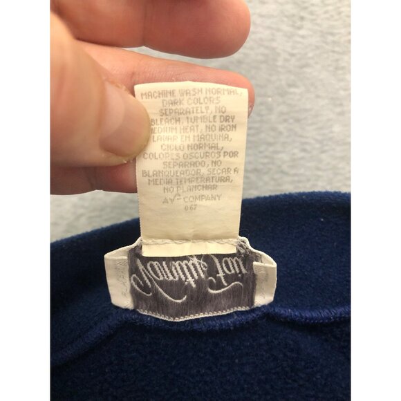 Vanity Fair Womens XL Robe Navy Blue Velour 1/2 Zip Grannycore Luxury Vintage - Picture 9 of 9